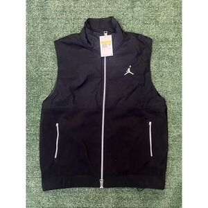 Nike Air Jordan Essentials Black Fleece Vest Mens Size Small FD8628-010